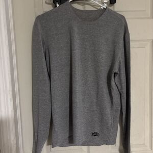 Hot Chillys Men's MTF 4000 Long Sleeve Crew Neck Shirt Grey. Medium